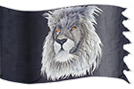 diseñode seda de la bandera Design: Lion of Judah Our Defence