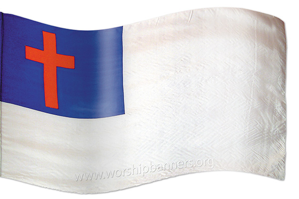 El diseño ‘La bandera cristiana’ en seda artesanal