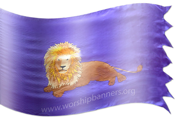 El diseño ‘El León de Judá en Reposo’ en seda artesanal