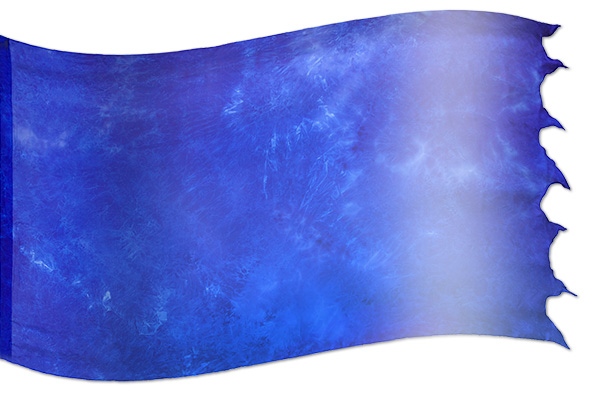 El diseño ‘Siete pliegues del Espíritu- Azul’ en seda artesanal