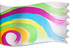 diseñode seda de la bandera Design: Tsunami Waves of Joy